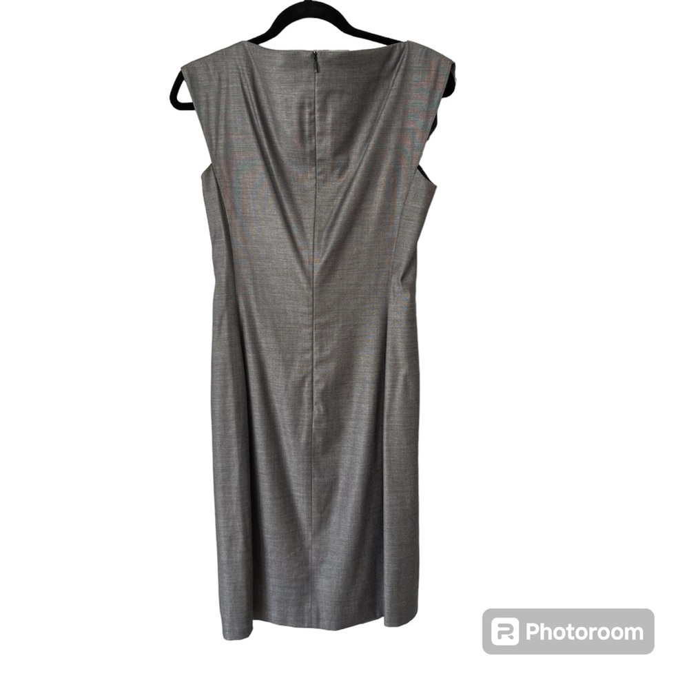 Hugo Boss Daperla Dress Midi Gray Sheath Size 4 - Picture 11 of 12